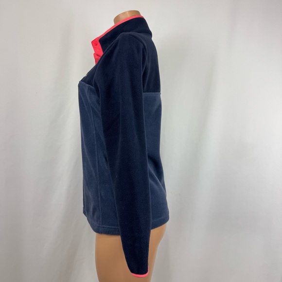 Columbia Women’s M Blue 1/4 Snap Soft Fleece Pullover Jacket Sweater Outdoorsy - Picture 3 of 12
